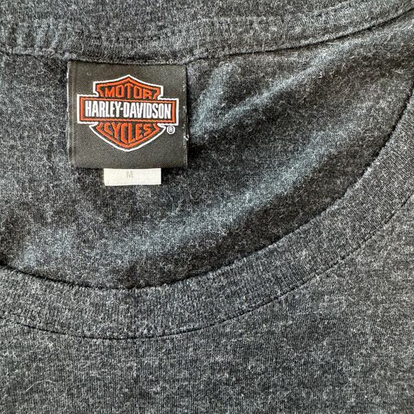 Vintage Y2K Harley Davidson Arizona Heather Grey Biker Graphic Tee Women's M - Picture 3 of 5